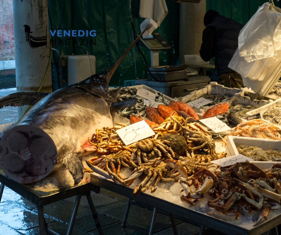 Rialto Fischmarkt in Venedig