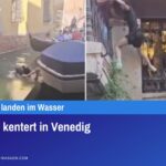 Gondel kentert in Venedig