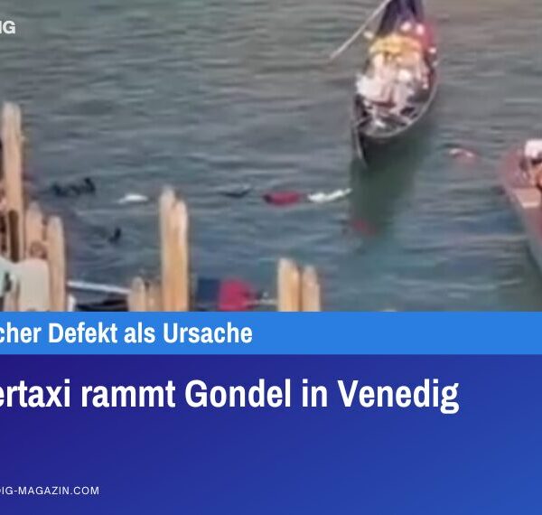 Wassertaxi rammt Gondel in Venedig