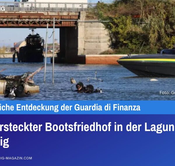 Ein versteckter Bootsfriedhof in der Lagune von Venedig